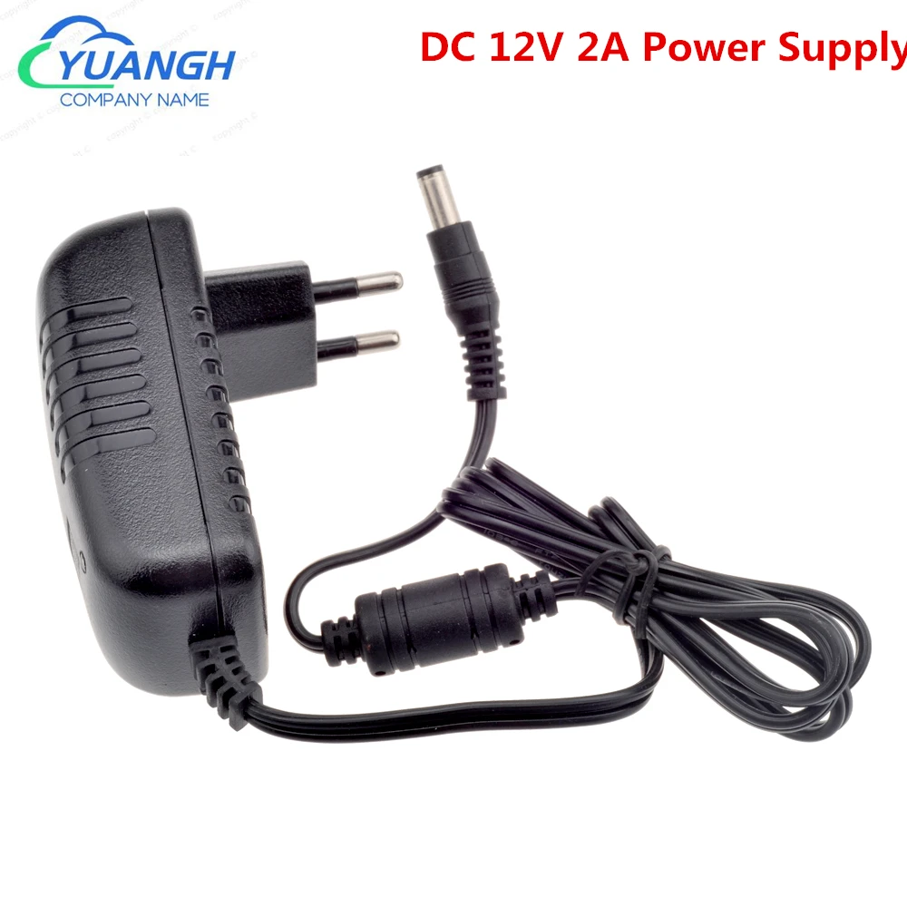 DC 12V 2A 2000mA Power Supply EU US Plug 5.5mm*2.1mm For CCTV IP Camera System australian au plug 12v 2a 2000ma 100 240v ac to dc power adapter supply charger charging for cctv camera systems