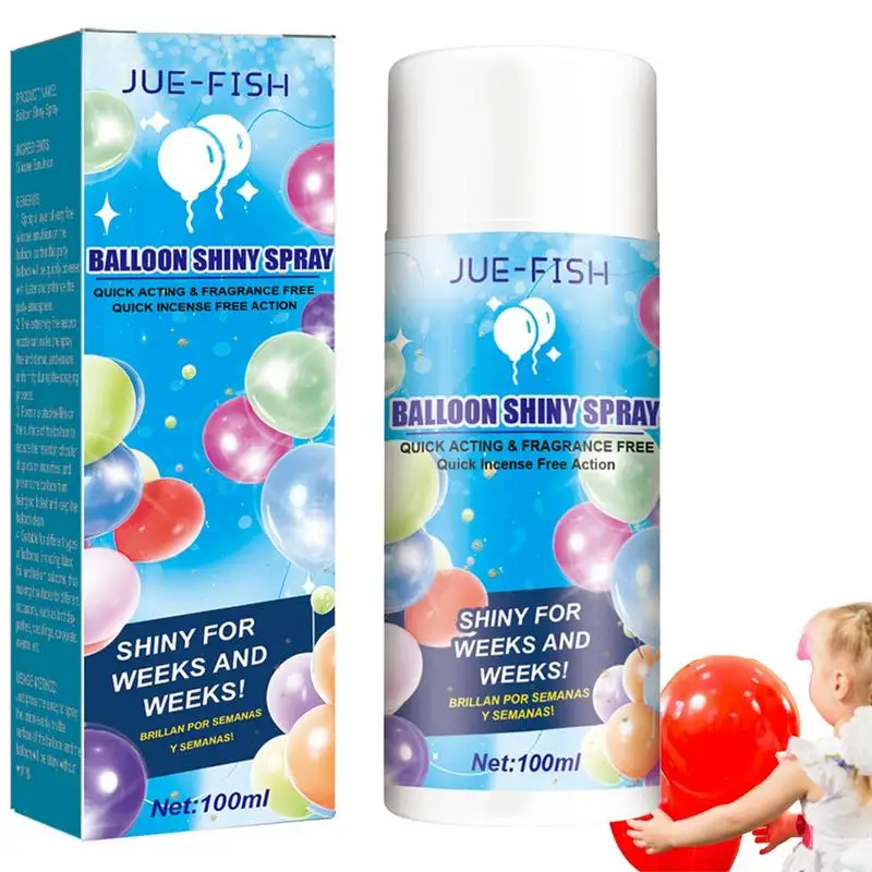 

100ml Shine Spray For Balloons High Gloss Anti Fading Balloon Polish Spray Eco Friendly Helium Balloons Protective Fluid spray