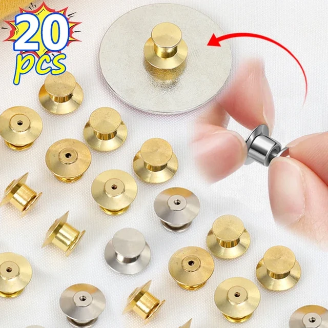 Metal pin backs 1 Box of Alloy Enamel Lapel Pin Backs Lapel Pin Backs Pin  Safety Backs Flat Round Pin Clasp