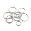 10pcs/lot 15 20 25 28 30 32 35mm Stainless Steel Flat Round Line Split Rings Blank Circle Keyring DIY Craft Keychain Accessories 1