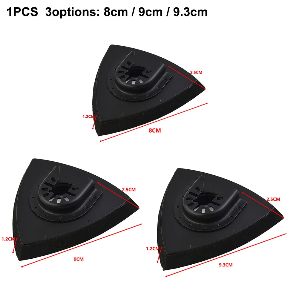 1 Pc Triangular Oscillating Sanding Pad 80/90/93mm Quick Release For Power Tools Accessories Renovator Woodworking Parts 2