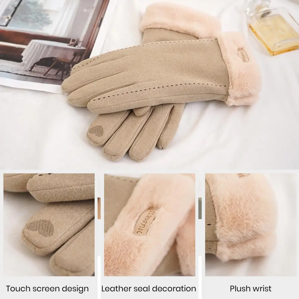 

Women Warm Gloves Stylish Winter Gloves for Women Cozy Warm Gift for Christmas Valentine's Day Thickened for Extra for Women
