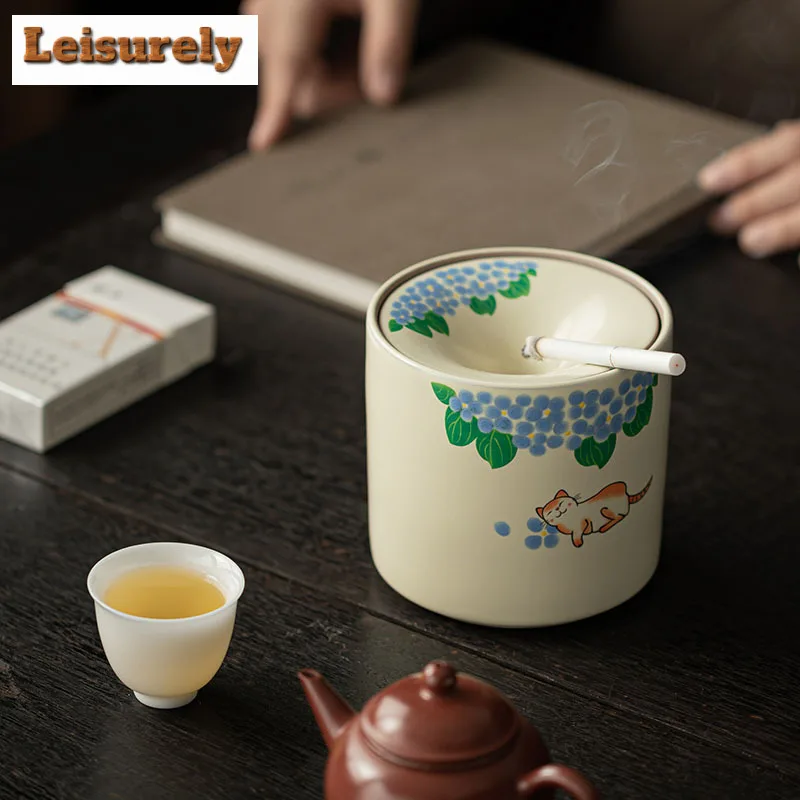 Ru Kiln Ashtray Creative Tobacco Smoke Odor Removal Tobacco Shop Ash Tray Household Weed Smoking Cafes Accessories Collection