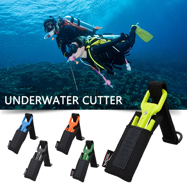 Cuchillo Para Buceo Con Funda Color Azul