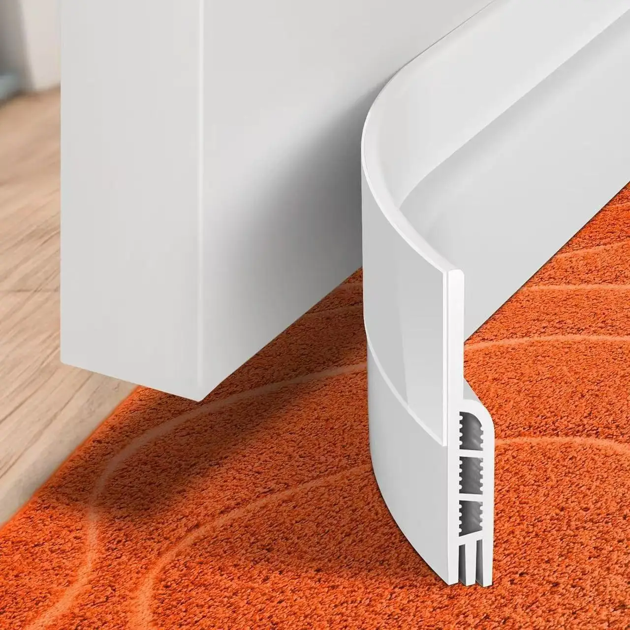 1pc 1m Weatherproof Door Draft Stopper with Strong Adhesive