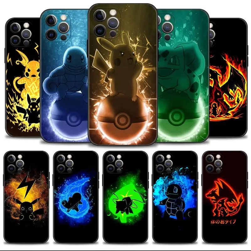 Pokemon Pikachu Squirtle Bulbasaur Poke Ball Case Per Apple Iphone 15 14 13 12 11 Pro Max 13 12 Mini Xs Max Xr X 7 8 Plus