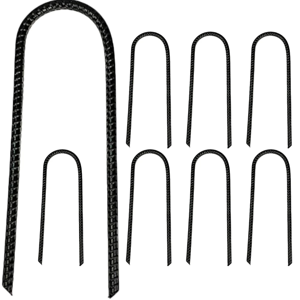 

8 Pcs Trampoline Sharp Ends Safety Ground Anchor Stake Pegs Galvanized U-shaped Stakes Multi-function Tent Heavy Duty