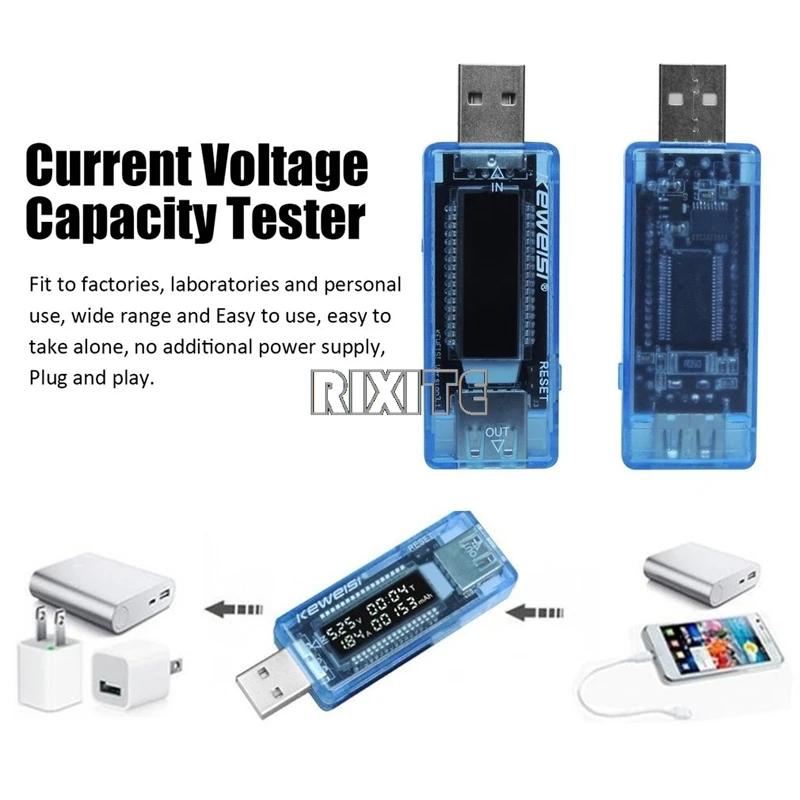 Фото Измеритель Напряжения тока тестер емкости аккумулятора USB измеритель напряжения тока зарядного устройства измеритель емкости внешнего аккумулятора №3