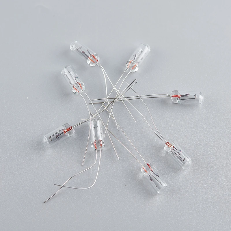 Description Picture 6 of item10pcs Mini 3/4/5mm 3/6/12/24V Lamp Light Bulb Edison Incandescent Filament Rice