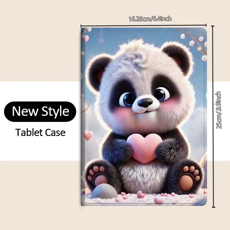 Panda Cartoon Love Heart Soft Tablet Case Gift