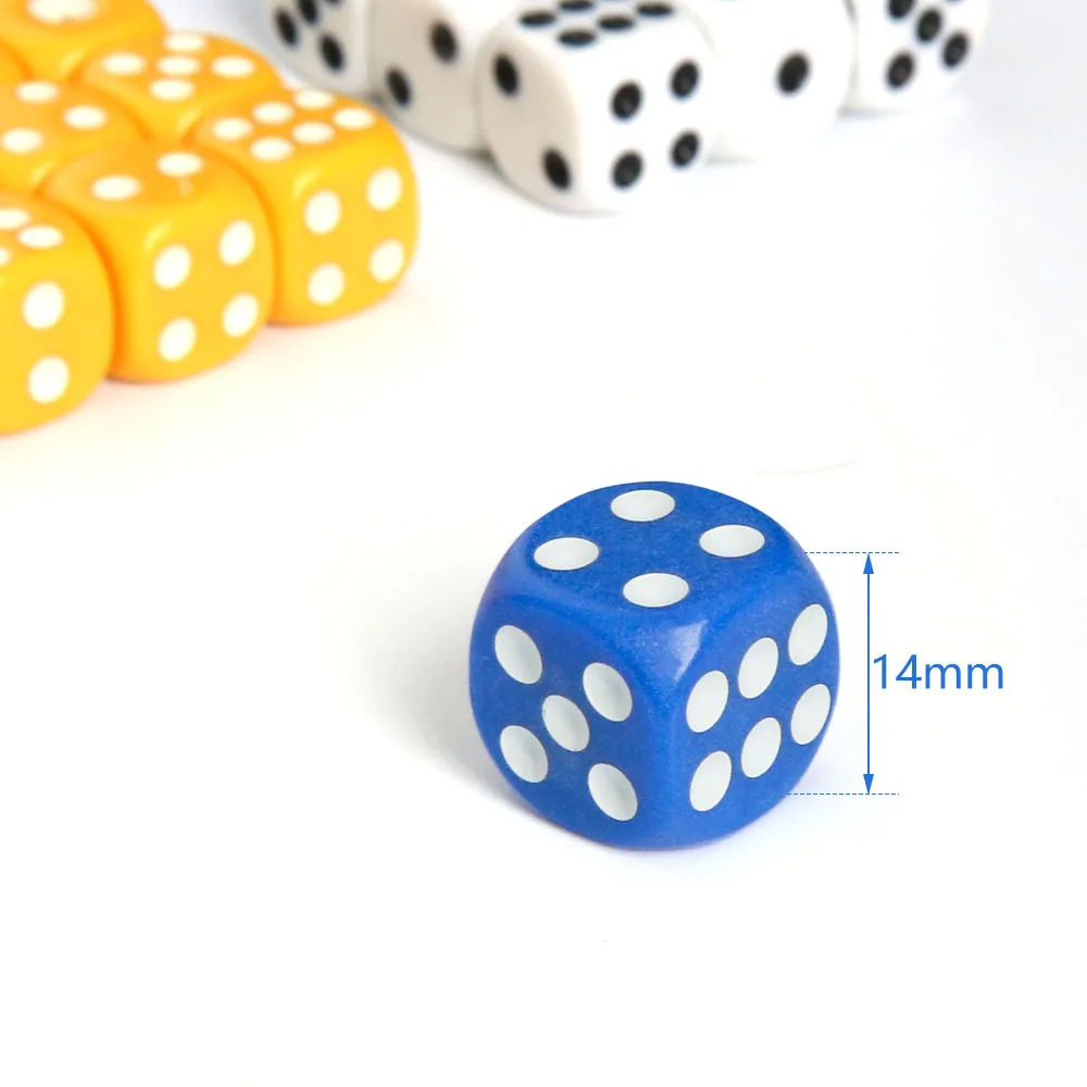D6 Number Dice Game Dice Dice Set Acrylic Dice 10PCS/Lot For Bar Pub Club Party Board Family Game KTV Entertainment 14mm Multi Color High Quality Drinking Tool