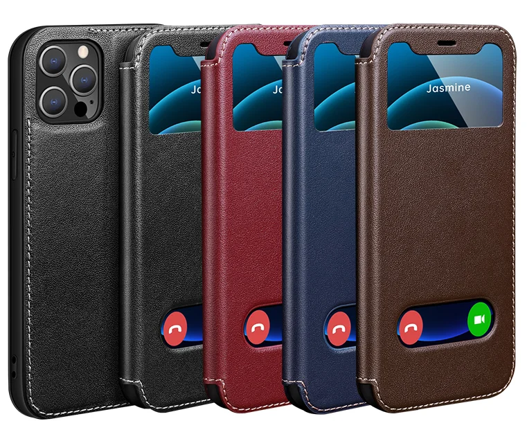 

genuine leather first layer cowhide + TPU mobile phone case for iphone7 8plus13 12PROMAX 11pro all-round protection mobile phone