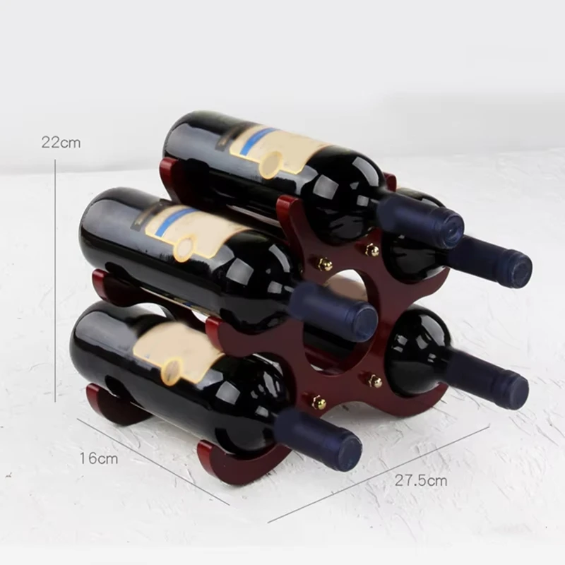 A30R-Wooden Wine Rack Wine Holders Kitchen Assembled Display Stand Organizer Bar Storage Tool Bar Bottle Display Rack