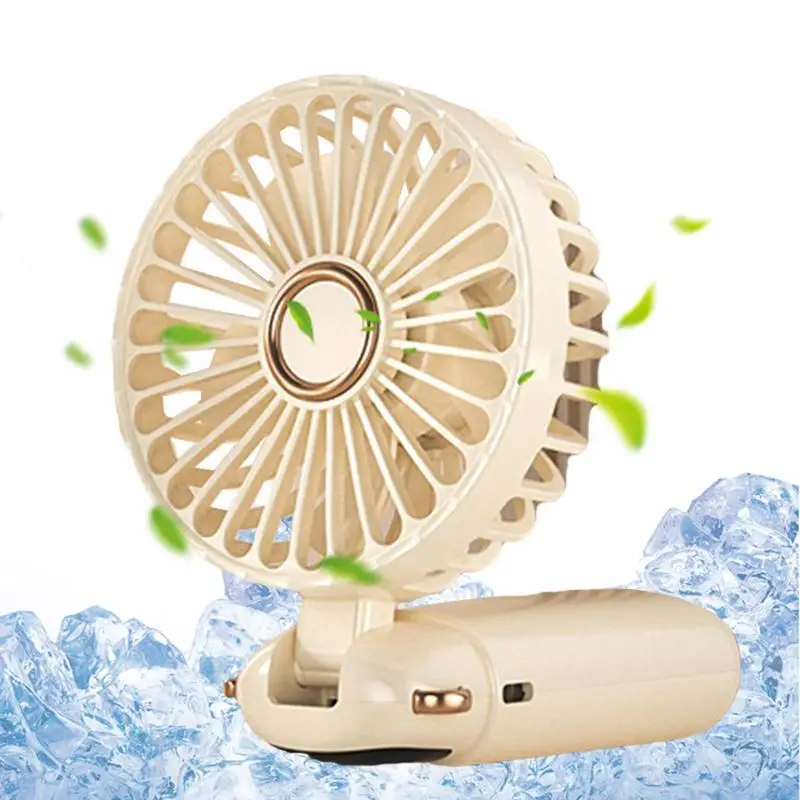 

Handheld Mini Fan Rechargeable LED Display Pocket Fan Portable USB Powered Folding Personal Fan 5 Speeds 90 Degree Foldable