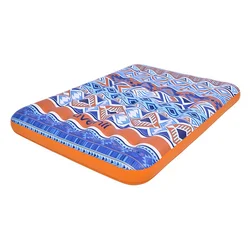 Colchón inflable para acampar al aire libre, colchón bohemio con almohada, cama de flocado inflable para el hogar