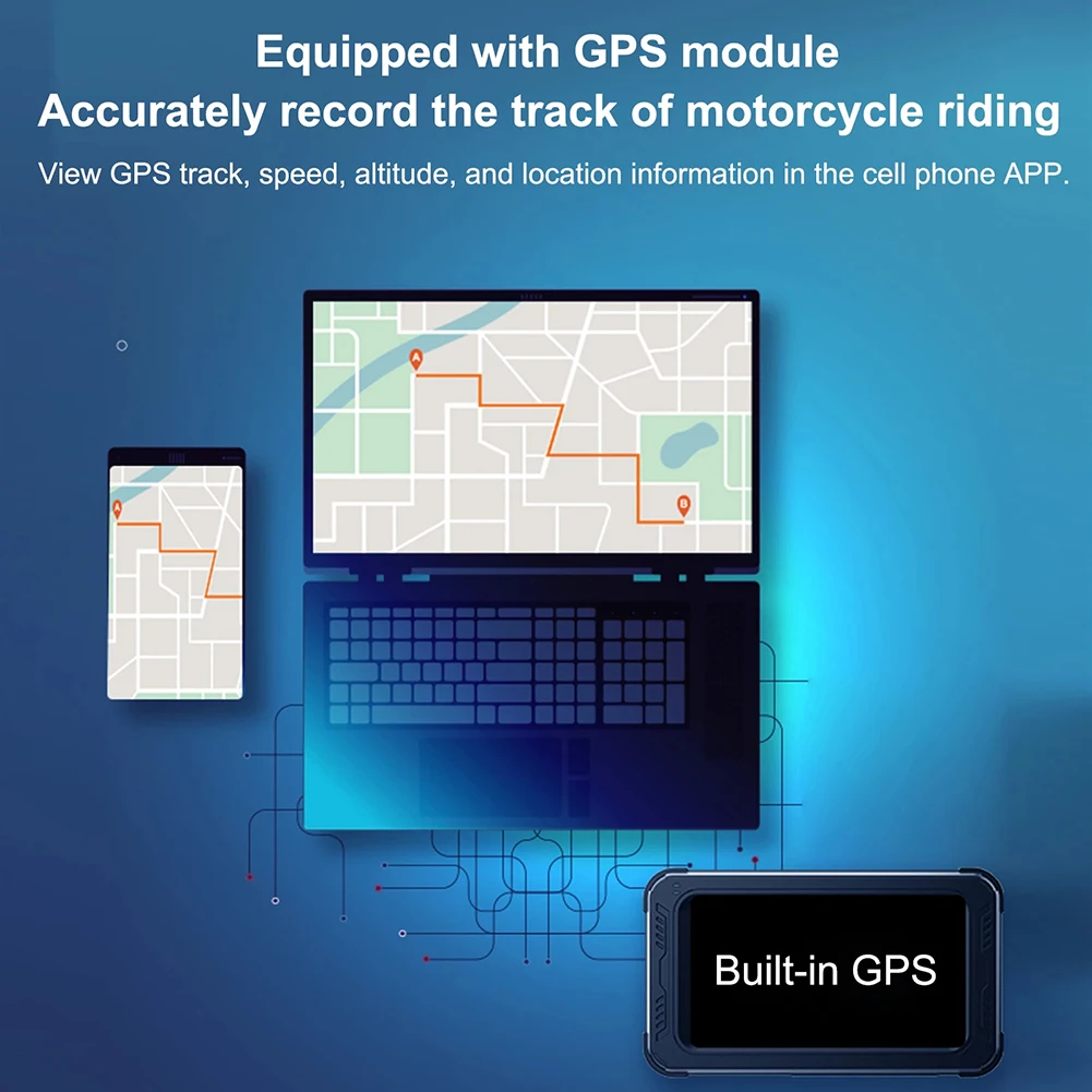 5 Inches Screen Motorcycle Wireless Carplays Portable Motos Nav Instrument For Outdoor Trip Multifuntional Nav Tool for Riding