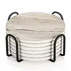Mental Coaster Mat Storage Rack Durable Space Saving Placemat Storage Organizer Kitchen Accessories Desktop Decoration 2