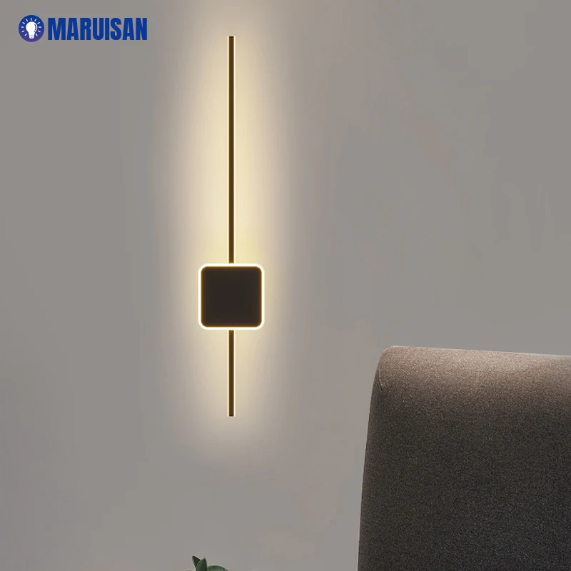 

Modern LED Wall Light Indoor Lighting Corridor Aisle long linese design Bedside Wall Sconces Lamp Dropshipping White Black body