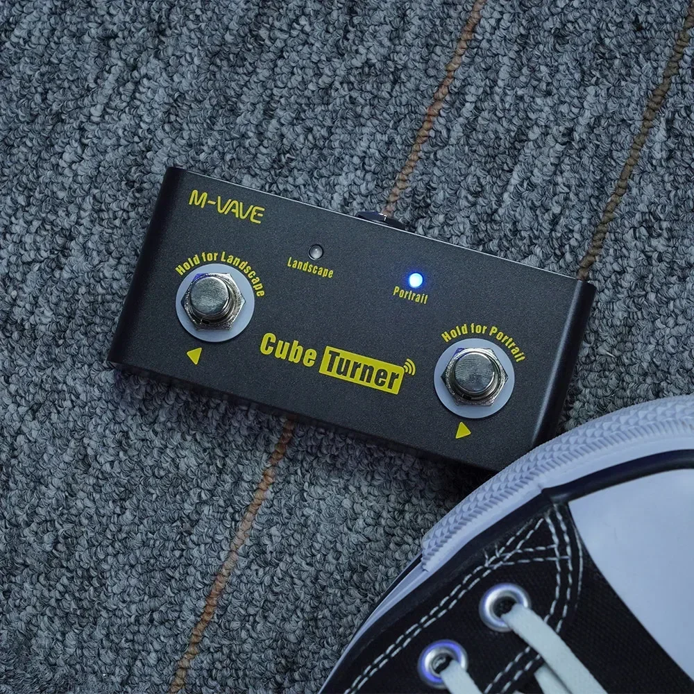 Guitar Pedal M-VAVE Cube Turner Wireless Page Turner Rechargeable Music Sheet Supports Looper Connection Compatible Parts guitar picks,electric guitar pedal,wireless earphone receiver,bluetooth page turner pedal