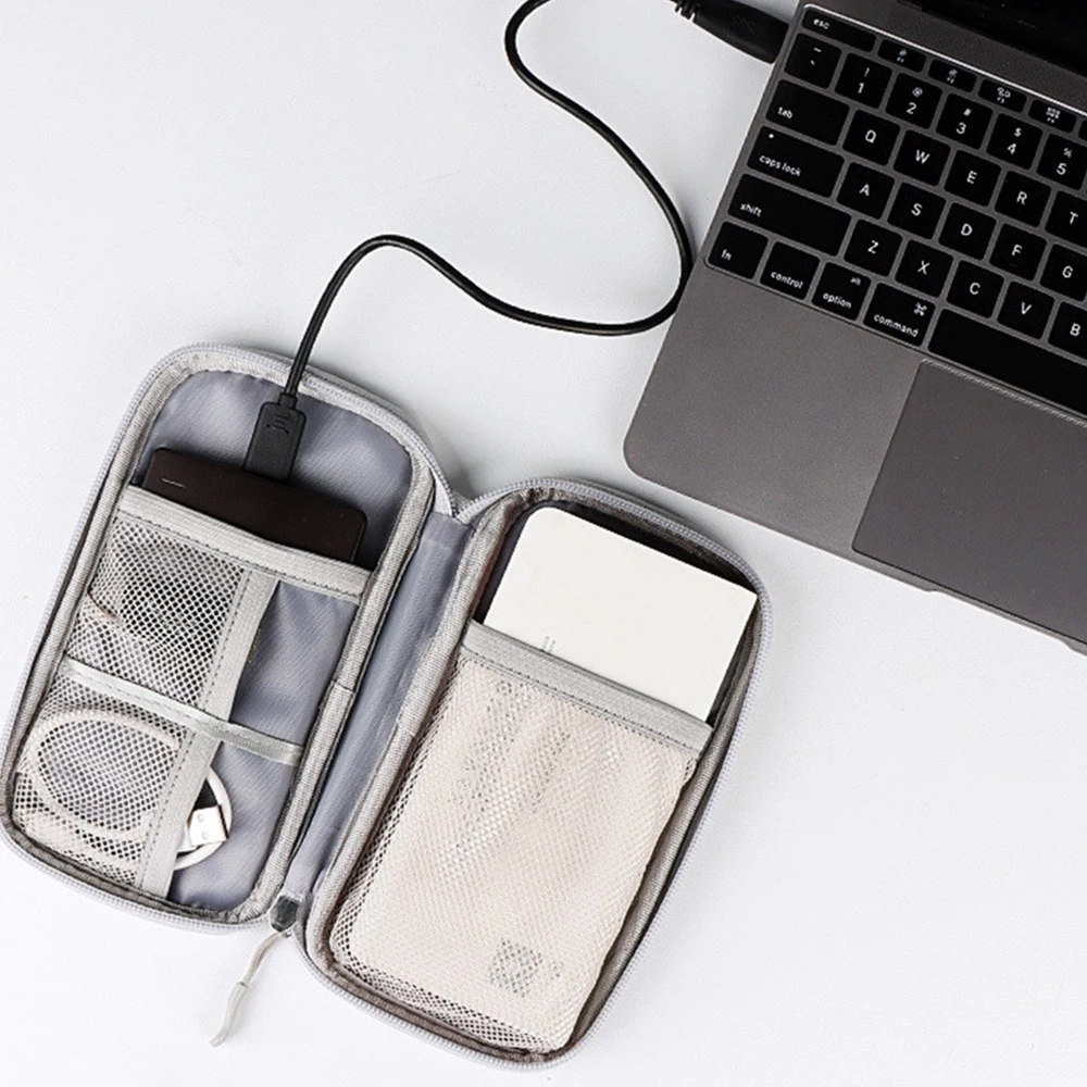 전자 기기용 휴대용 방수 USB 데이터 케이블 정리함, 디지털 보관 가방, 이어폰 라인 충전기 플러그, 여행
