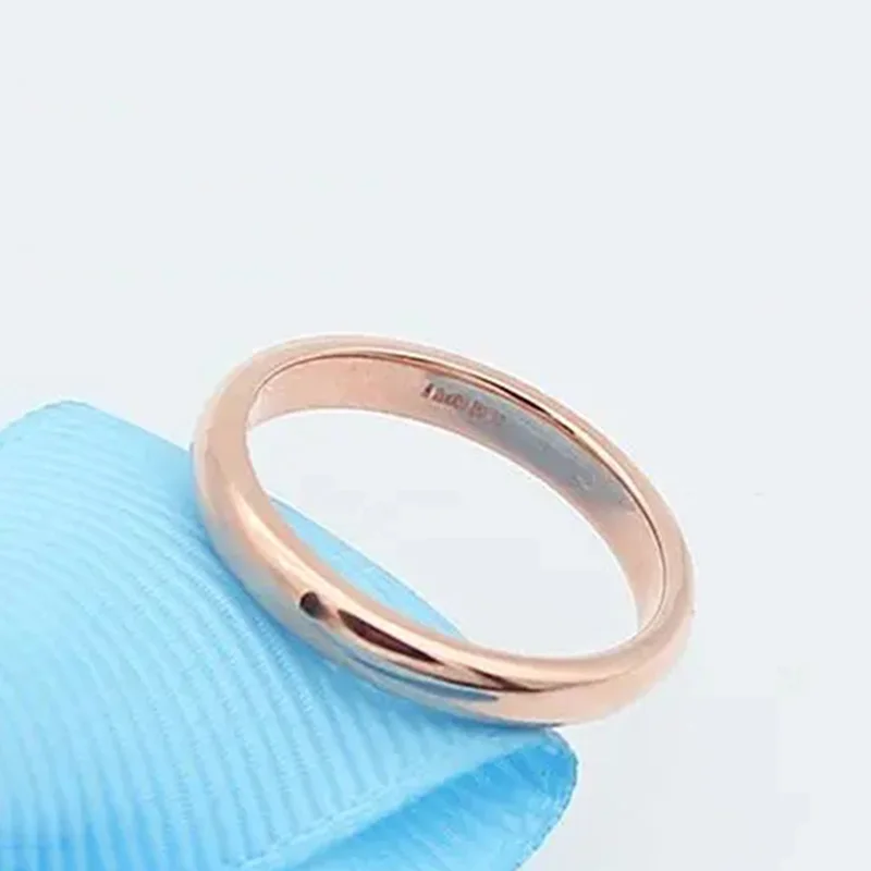 

585 Purple Gold 14K Rose Gold Plain Glossy Engagement Rings for Women Adjustable Original Design Simple Glamour Party Jewelry
