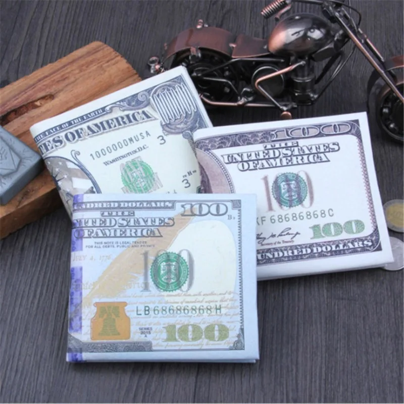 Chic PU Leather Dollar Wallet - Cute Novelty Gift for Kids, Teens, and Adults
