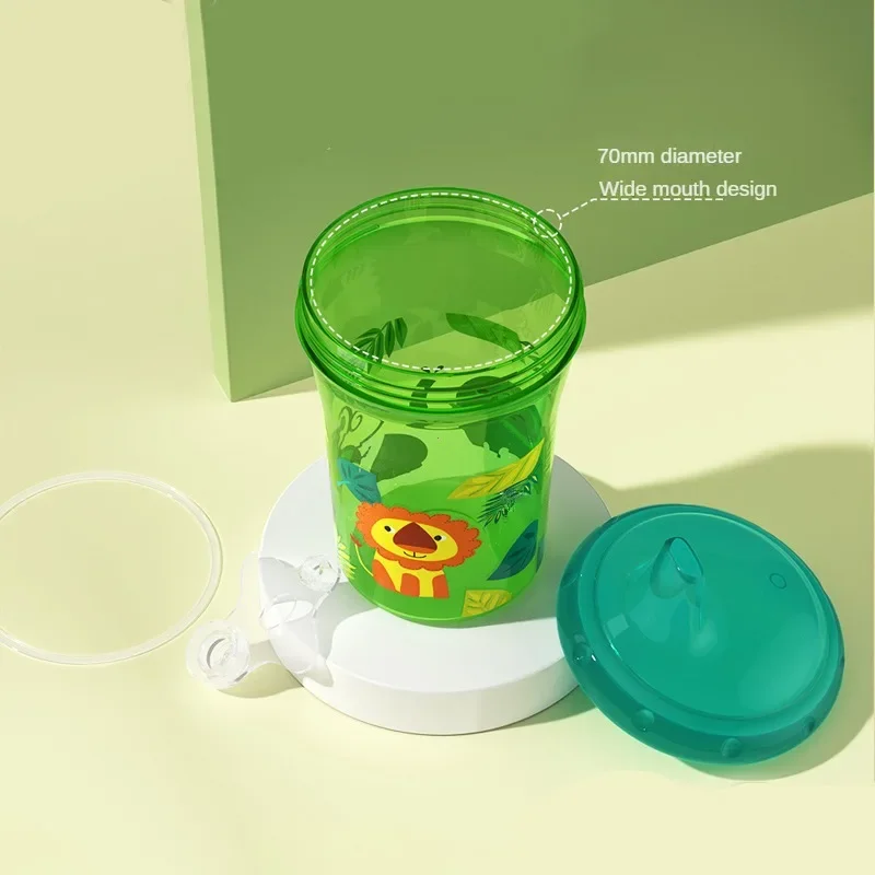 Baby Spill Resistant Bite Resistant Cup BPA Free Newborn Training Bottle 260ml