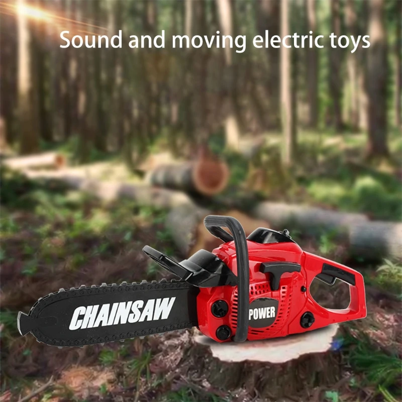 Children&rsquo;s Electric Chain Saw Toy Interactive Construction Tool with Realistic Sound Toddler Boys Party Xmas Gift