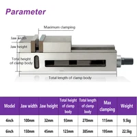 MHCN 4 Inch Precision One-Piece Vise Heavy-Duty Chuck Machine Tool Special Integrated Angle-Fixed Smooth for Milling Machine CNC 2