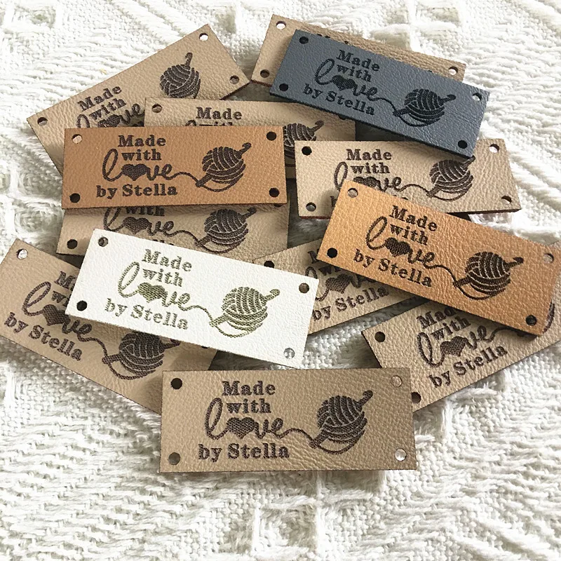 Custom Leather Labels Handmade Items  Custom Leather Tags Handmade Items -  30pcs - Aliexpress