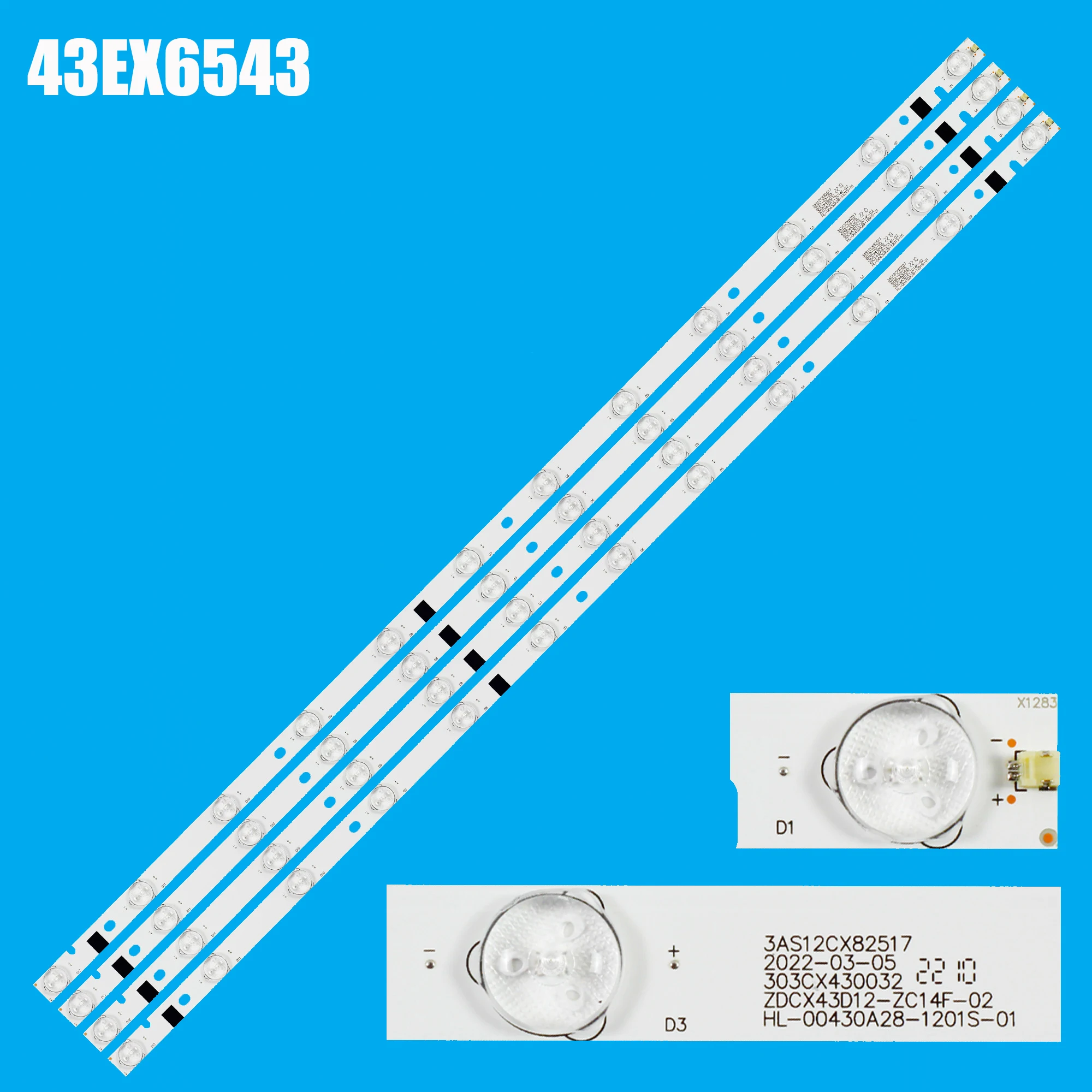 

Светодиодная лента подсветки для BBK 43LEM-1038/FTS2C 43LEX5009/FT2C ZDCX43D12-ZC14F-02 303CX430032 CX430M02 CX430DLEDM 43EX6543 LC430DUY