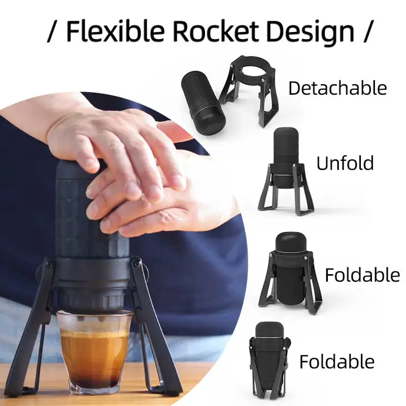 New portable outdoor coffee maker SP-300 manual portable coffee maker  Adjustable Pressure Removable Holder Travel Coffee Make