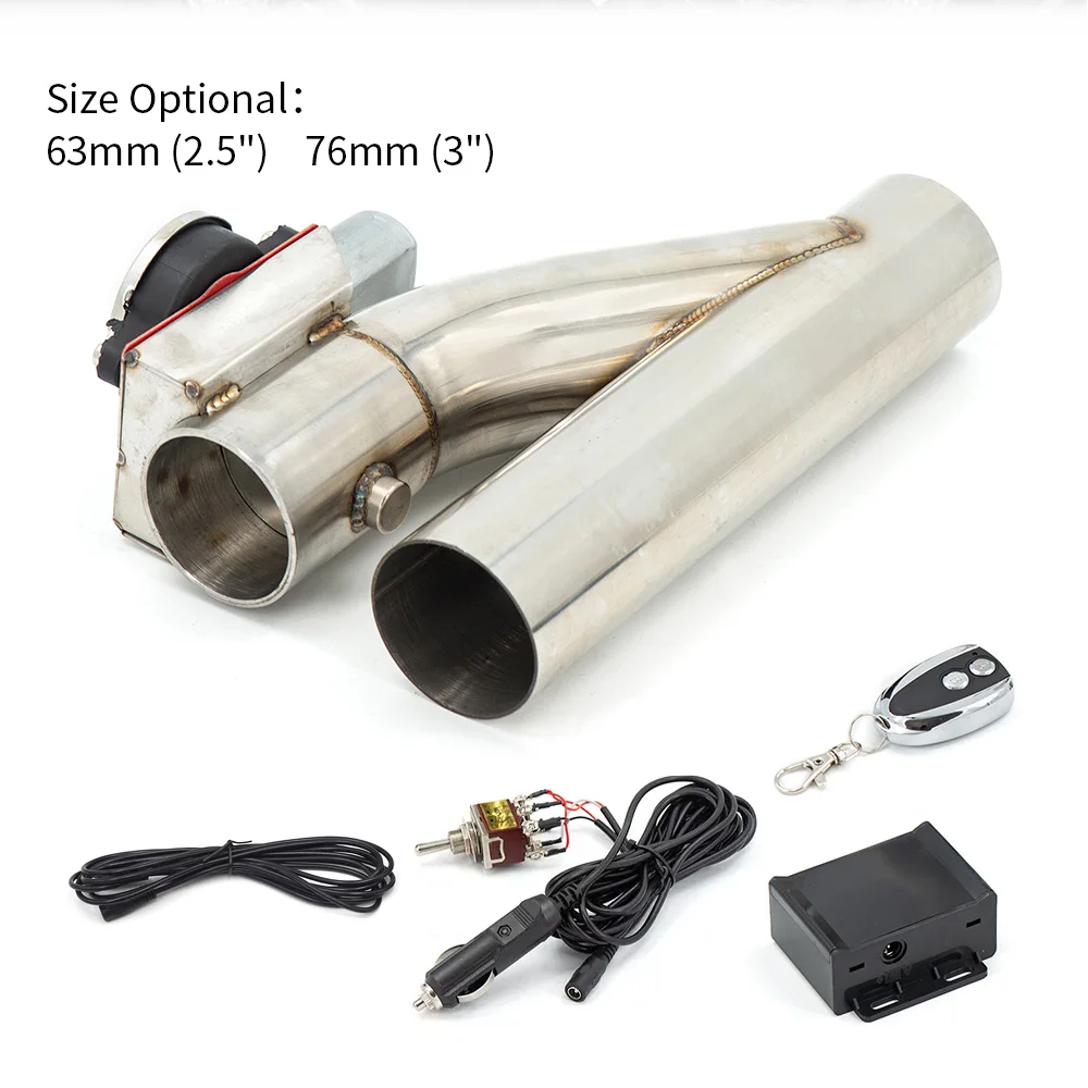 2.5'' 3'' inch Exhaust Control Valve Exhaust Pipe Electric Y pipe