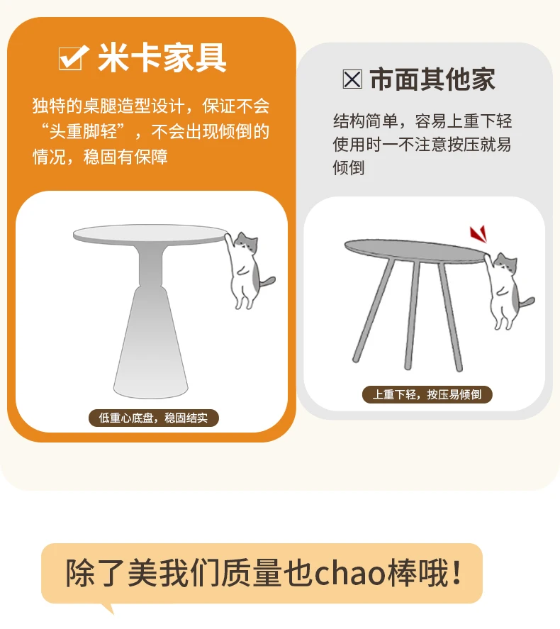 Description Picture 4 of itemNewclassic Nordic Dining Table Tray White Modern Metplacement Computer Coffee Tables Round Balcony Mesa Comedor Home Furniture