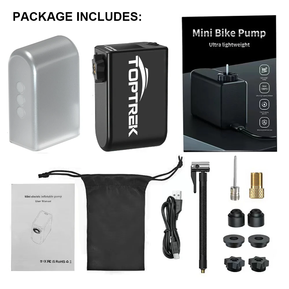 thumbnail image 2 of Mini Portable Bicycle Air Pump Bike Tire Inflator MTB Road Bike Cycling Pump Bic 2 of 12