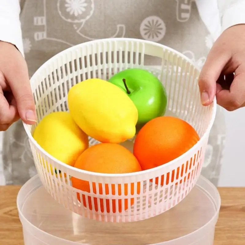 Salad Dryer Manual Odorless Salad Spinner With Drain Vegetable Dryer  Lettuce Dryer Detachable Fruit Spinner For Hotels Kitchens - AliExpress