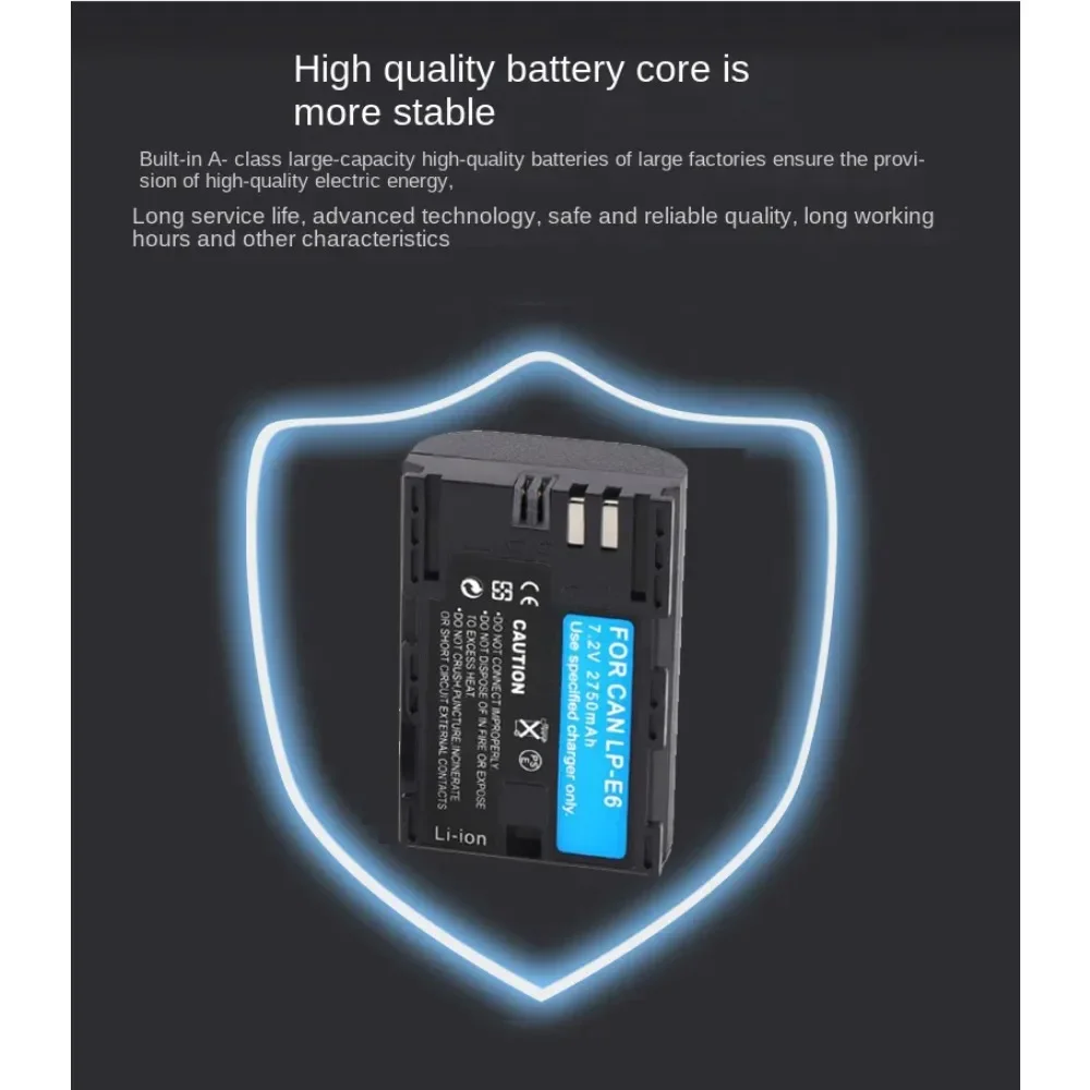 2750mAh LP-E6 LPE6 Camera Battery For Canon EOS 5D Mark II 2 III 3 6D 7D 60D 60Da 70D 80D 90D DSLR for EOS 5DS Digital Battery camera battery