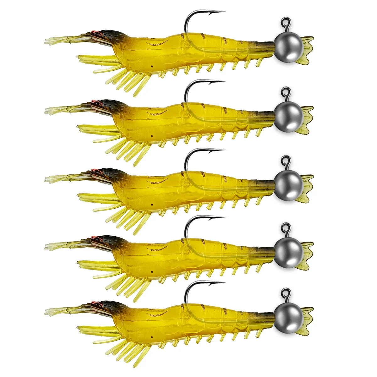 thumbnail image 1 of Señuelo de 9 cm, cebo suave, camarón falso, luz nocturna, cebo artificial, anzuelo para caña de pescar, marca Zhejiang Jinyuang, señuelo de pesca, 1 of 5