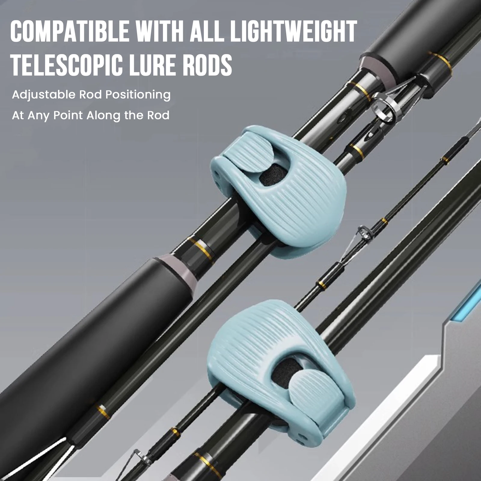 6/12Pcs Fishing Rod Holder Fixer Clip Lure Rod Bundling Clamp Beach Fishing Pole Holder Compact Fixer Holder Fishing Tools