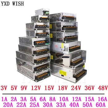3V 5V 9V 12V 15V 18V 24V 36V 1A 2A 3A 5A 6A 8A 10A 20A 50A Switching Power Supply 12 V โวลต์ 220V ถึง 12V AC-DC SMPS 1