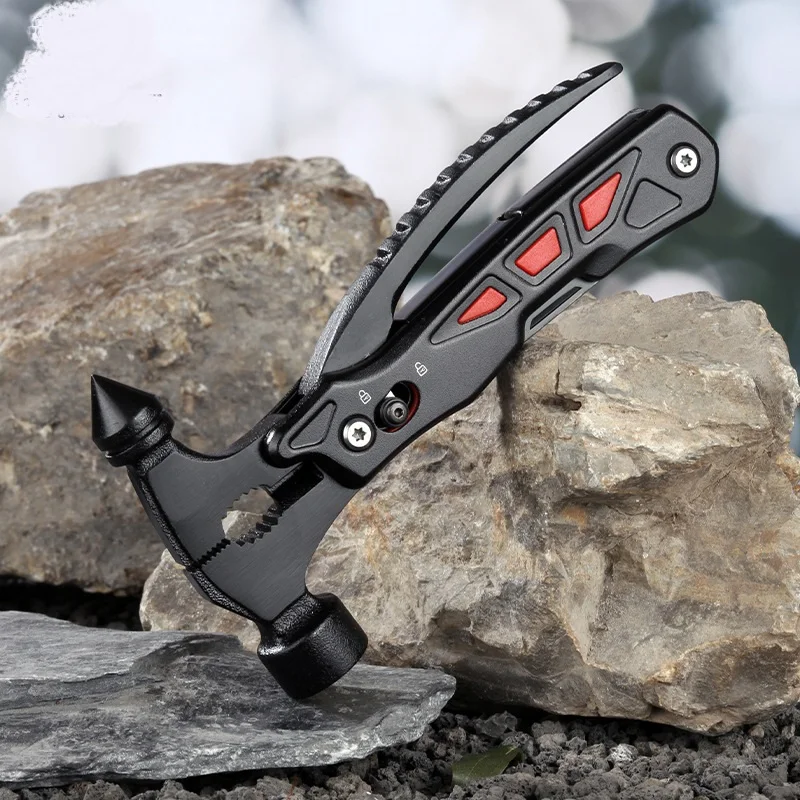 Multifunctional Vehicle Safety Hammer Lifesaver Window Breaker Portable  Folding Knife Plier Outdoor Camping Pocket VehicleTool