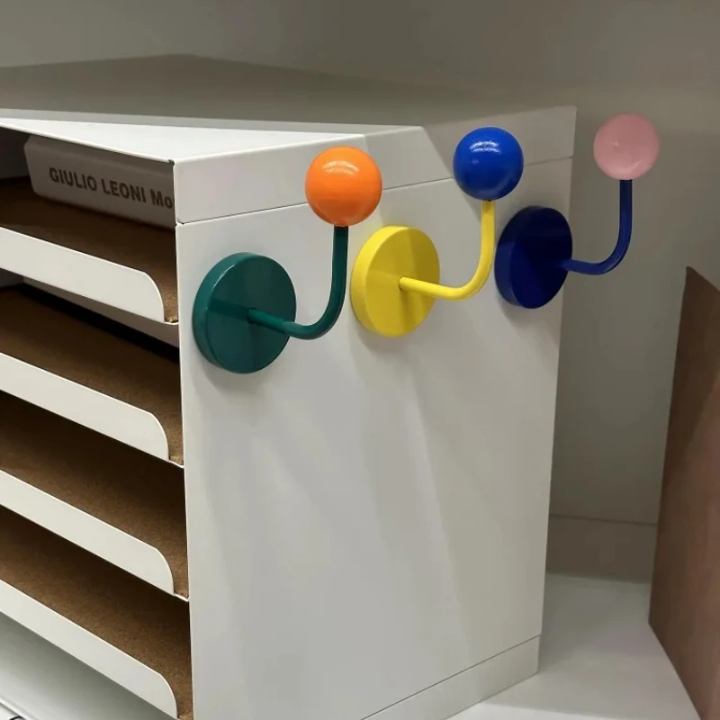Color magnetic hook 1/3 pack self-adhesive wall hook suitable for refrigerator doors, office desks, magnetic storage