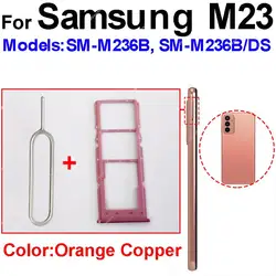 Universal Sim Card Tray Holder and Card Slot Reader Adapter Replacement Repair Part (M23 Orange Copper)