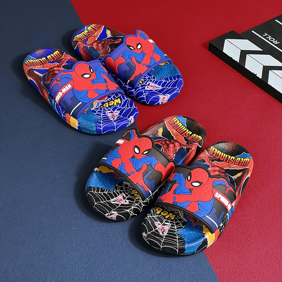 kids slippers Cartoon Anime Children's Toddler Superhero Pattern Open Toe Sandals For Boys And Girls Slides