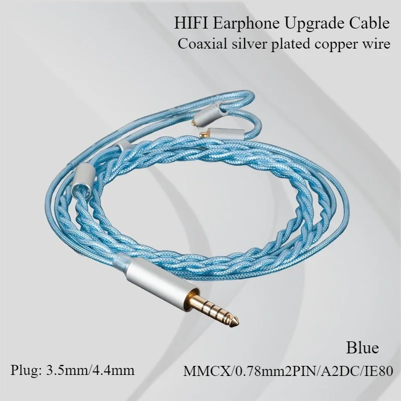 Cavo upgrade cuffie hifi in rame placcato argento 3,5mm 4,4mm_voghion.com