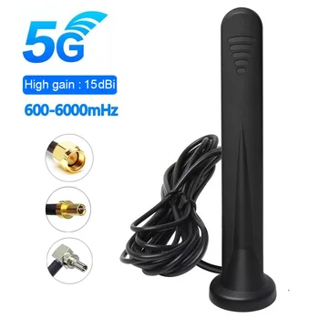 GSM 3G 4G 5G Antenna Outdoor Omni Aerial High Gain 15dBi RP SMA Male TS9 CRC9  Waterproof Magnetic Antenna for Wifi Router Modem