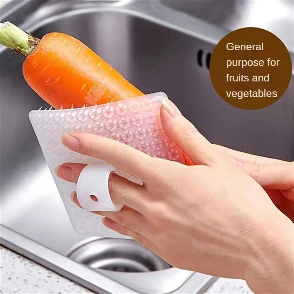 Kitchen Cleaning Tools Silicone Dish Scrubber Crevice Brush Household Fruit And Vegetable Cleaning Brush Accessories