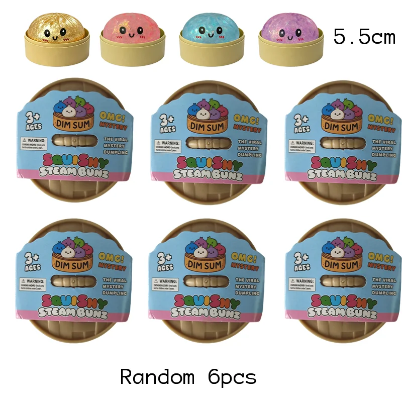 Dumpling Squishy Sensory Steamer Stress Relief Fidget Toy Gift
