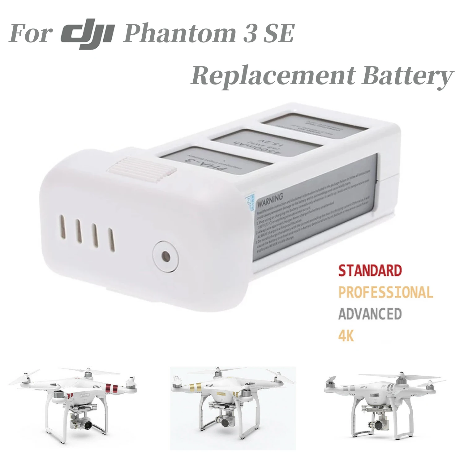 Batteria Drone Per Dji Phantom 3 Batteria Intelligente Professionale/3/Standard/Advanced 15.2V 4500Mah Lipo 4S Fino A 23 Minuti