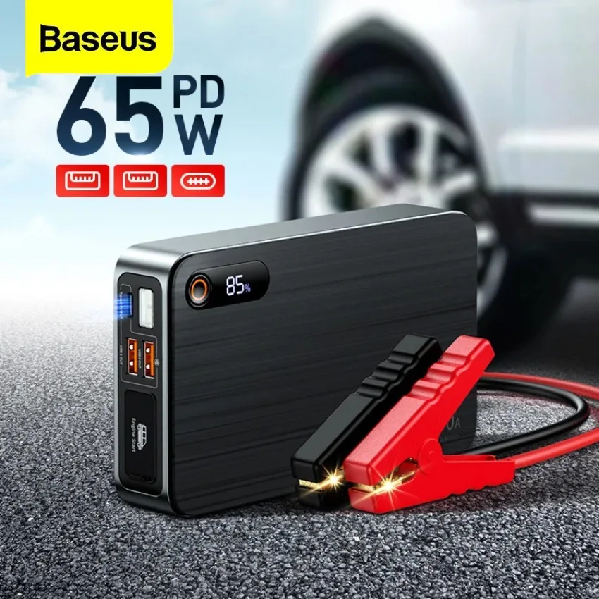 

Baseus Car Jump Start Booster 1600A Peak Current 16000mAh Fast Charging Mobile Power Portable Emergency Power Supply